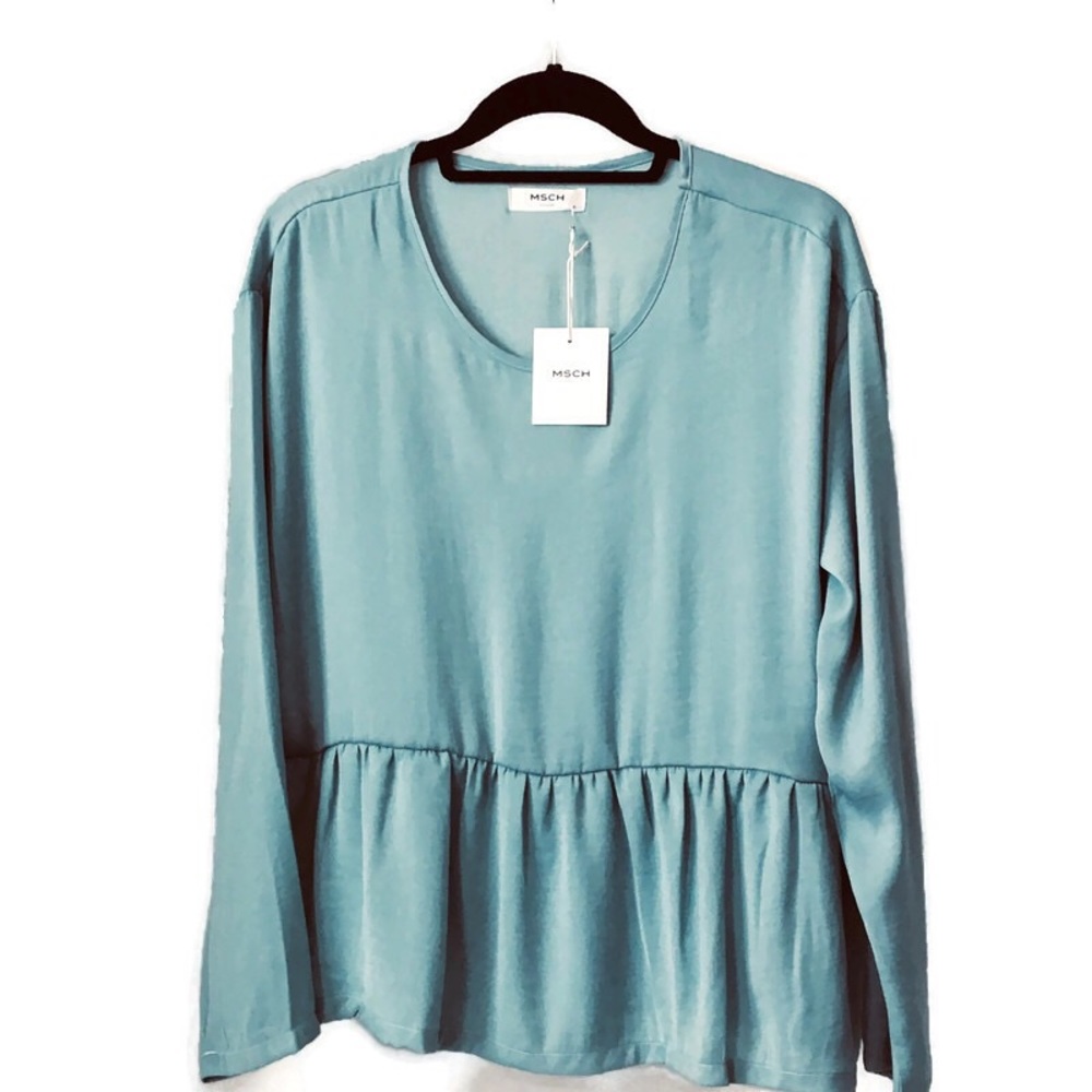 MSCH Copenhagen Fluid Peplum Top; UK size SMALL